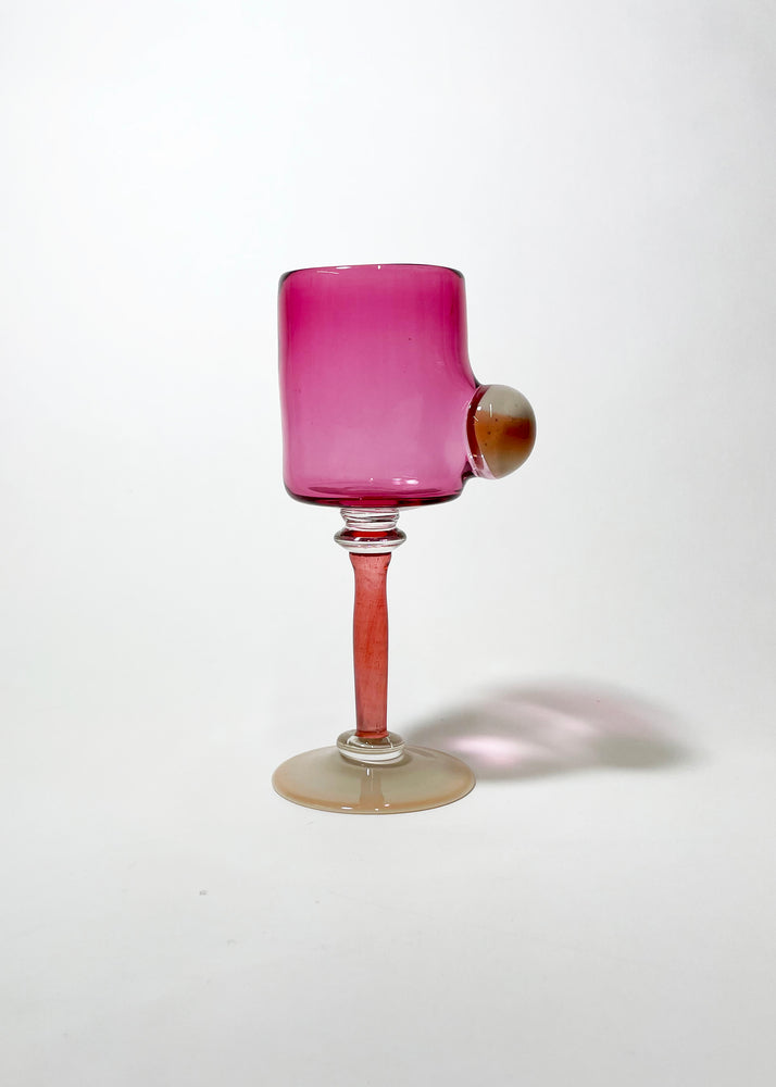 Bubble Goblet (Ruby and Mushroom)